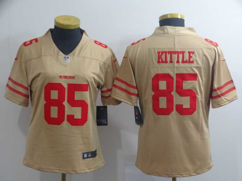 Women Nike 49ers 85 George Kittle Cream Inverted Legend Limited Jersey,We sell and wholesale Women Nike 49ers 85 George Kittle Cream Inverted Legend Limited Jersey on line form chian!